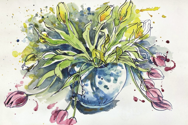 Floral Sketching Fertig